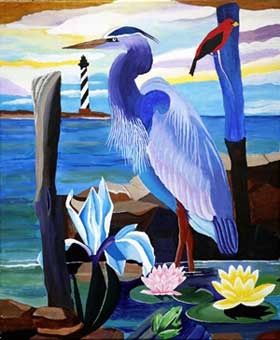 Blue Heron Large